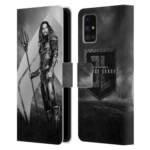 Zack Snyder's Justice League Snyder Cut Character Art Aquaman Leather Book Wallet Case Cover For Samsung Galaxy M31s (2020)