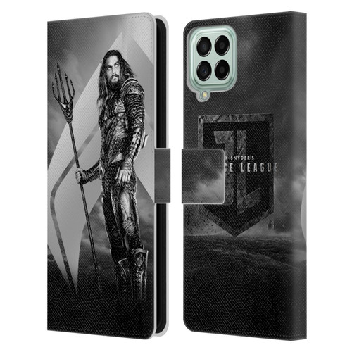 Zack Snyder's Justice League Snyder Cut Character Art Aquaman Leather Book Wallet Case Cover For Samsung Galaxy M33 (2022)