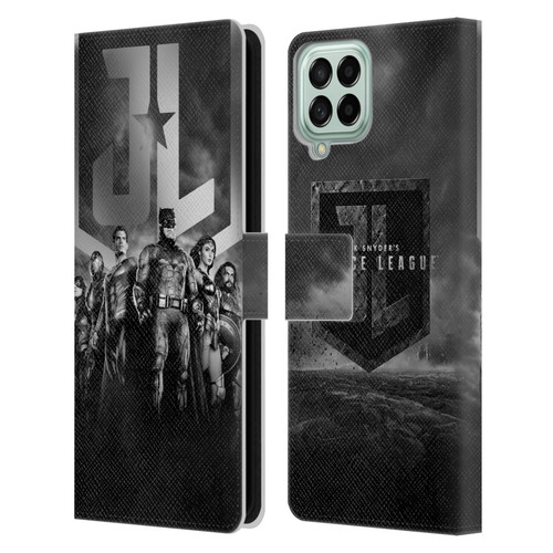 Zack Snyder's Justice League Snyder Cut Character Art Group Logo Leather Book Wallet Case Cover For Samsung Galaxy M33 (2022)