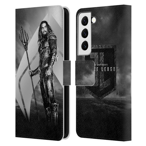 Zack Snyder's Justice League Snyder Cut Character Art Aquaman Leather Book Wallet Case Cover For Samsung Galaxy S22 5G