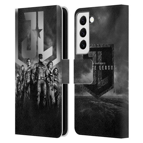 Zack Snyder's Justice League Snyder Cut Character Art Group Logo Leather Book Wallet Case Cover For Samsung Galaxy S22 5G