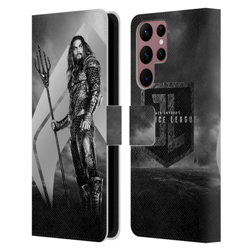 Zack Snyder's Justice League Snyder Cut Character Art Aquaman Leather Book Wallet Case Cover For Samsung Galaxy S22 Ultra 5G