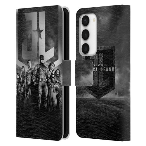 Zack Snyder's Justice League Snyder Cut Character Art Group Logo Leather Book Wallet Case Cover For Samsung Galaxy S23 5G