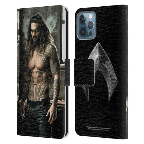 Zack Snyder's Justice League Snyder Cut Photography Aquaman Leather Book Wallet Case Cover For Apple iPhone 12 / iPhone 12 Pro
