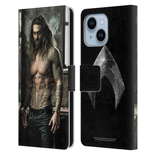 Zack Snyder's Justice League Snyder Cut Photography Aquaman Leather Book Wallet Case Cover For Apple iPhone 14 Plus
