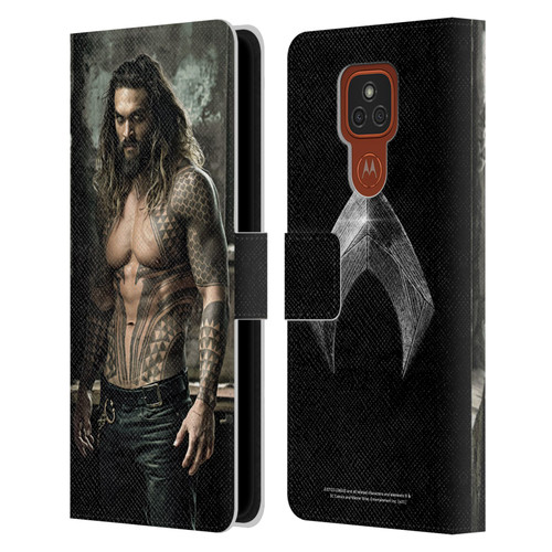 Zack Snyder's Justice League Snyder Cut Photography Aquaman Leather Book Wallet Case Cover For Motorola Moto E7 Plus