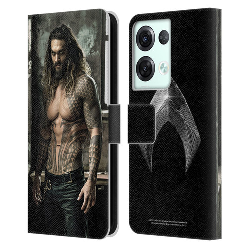 Zack Snyder's Justice League Snyder Cut Photography Aquaman Leather Book Wallet Case Cover For OPPO Reno8 Pro