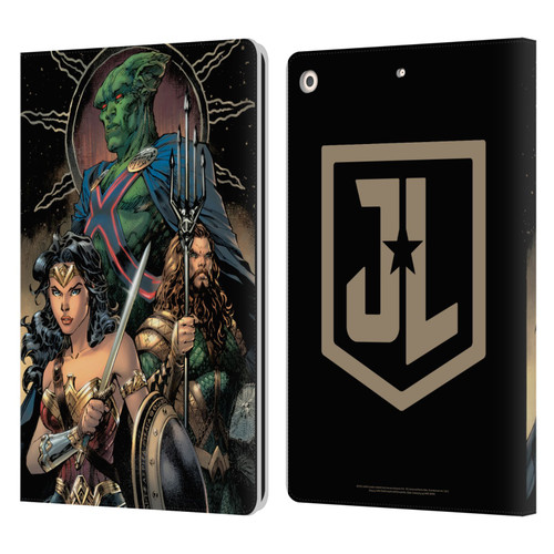 Zack Snyder's Justice League Snyder Cut Graphics Martian Manhunter Wonder Woman Leather Book Wallet Case Cover For Apple iPad 10.2 2019/2020/2021