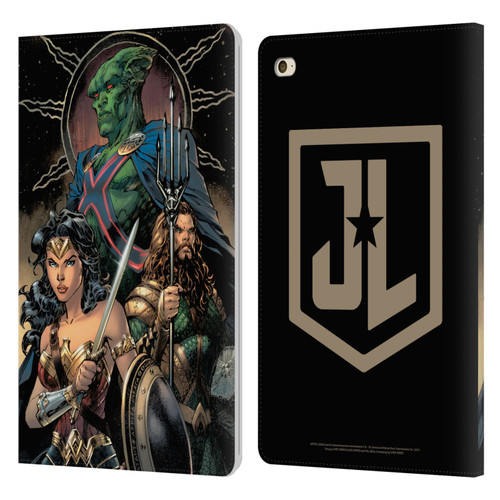 Zack Snyder's Justice League Snyder Cut Graphics Martian Manhunter Wonder Woman Leather Book Wallet Case Cover For Apple iPad mini 4