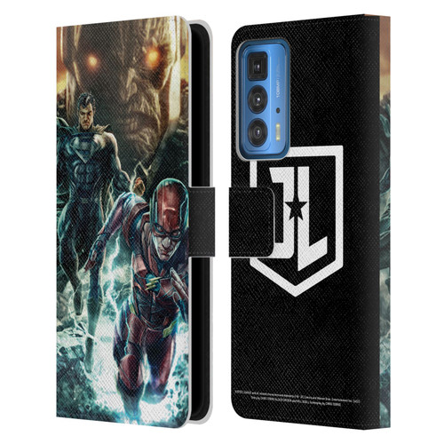 Zack Snyder's Justice League Snyder Cut Graphics Darkseid, Superman, Flash Leather Book Wallet Case Cover For Motorola Edge 20 Pro
