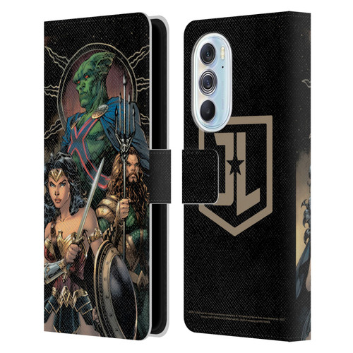 Zack Snyder's Justice League Snyder Cut Graphics Martian Manhunter Wonder Woman Leather Book Wallet Case Cover For Motorola Edge X30