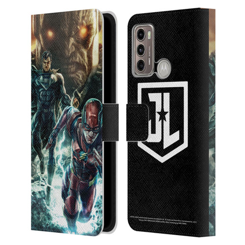 Zack Snyder's Justice League Snyder Cut Graphics Darkseid, Superman, Flash Leather Book Wallet Case Cover For Motorola Moto G60 / Moto G40 Fusion