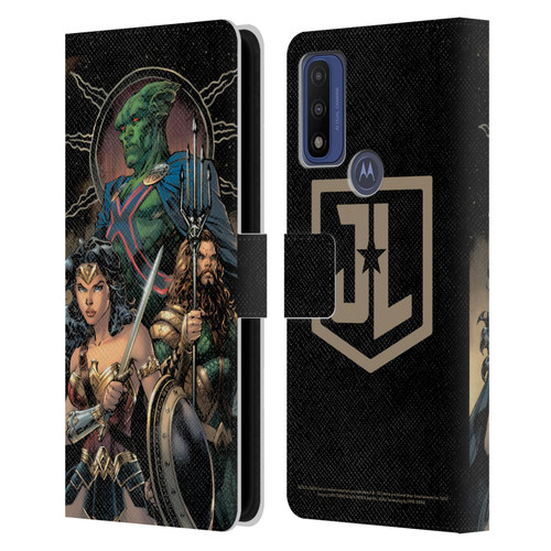 Zack Snyder's Justice League Snyder Cut Graphics Martian Manhunter Wonder Woman Leather Book Wallet Case Cover For Motorola G Pure