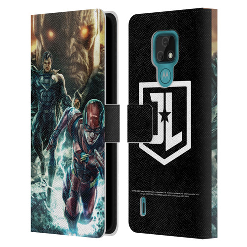 Zack Snyder's Justice League Snyder Cut Graphics Darkseid, Superman, Flash Leather Book Wallet Case Cover For Motorola Moto E7