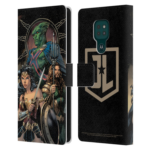 Zack Snyder's Justice League Snyder Cut Graphics Martian Manhunter Wonder Woman Leather Book Wallet Case Cover For Motorola Moto G9 Play