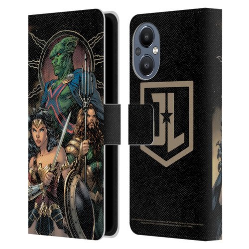 Zack Snyder's Justice League Snyder Cut Graphics Martian Manhunter Wonder Woman Leather Book Wallet Case Cover For OnePlus Nord N20 5G