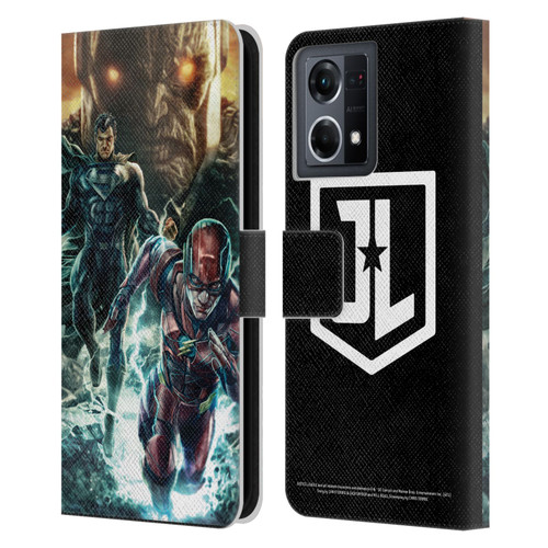 Zack Snyder's Justice League Snyder Cut Graphics Darkseid, Superman, Flash Leather Book Wallet Case Cover For OPPO Reno8 4G