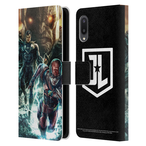 Zack Snyder's Justice League Snyder Cut Graphics Darkseid, Superman, Flash Leather Book Wallet Case Cover For Samsung Galaxy A02/M02 (2021)
