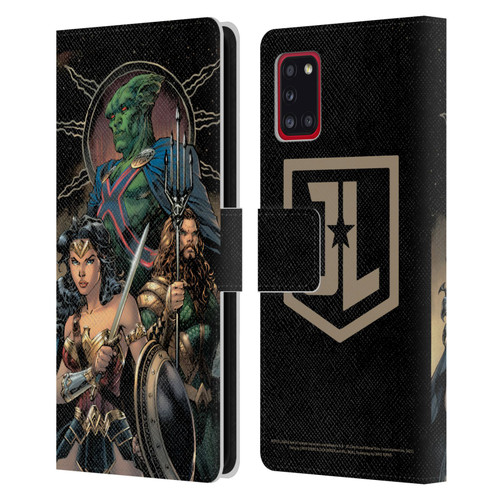 Zack Snyder's Justice League Snyder Cut Graphics Martian Manhunter Wonder Woman Leather Book Wallet Case Cover For Samsung Galaxy A31 (2020)