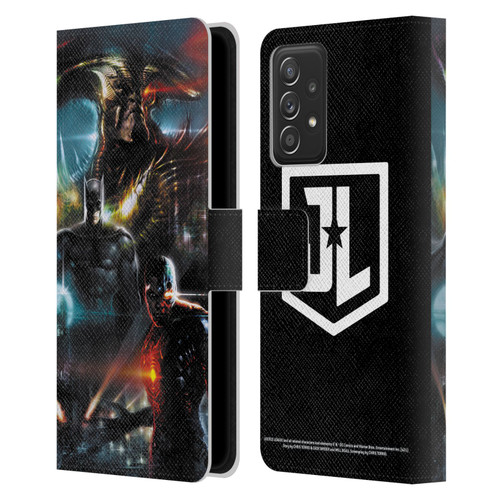 Zack Snyder's Justice League Snyder Cut Graphics Steppenwolf, Batman, Cyborg Leather Book Wallet Case Cover For Samsung Galaxy A53 5G (2022)