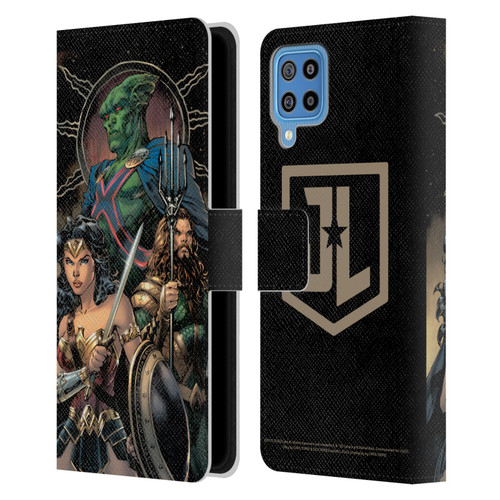 Zack Snyder's Justice League Snyder Cut Graphics Martian Manhunter Wonder Woman Leather Book Wallet Case Cover For Samsung Galaxy F22 (2021)