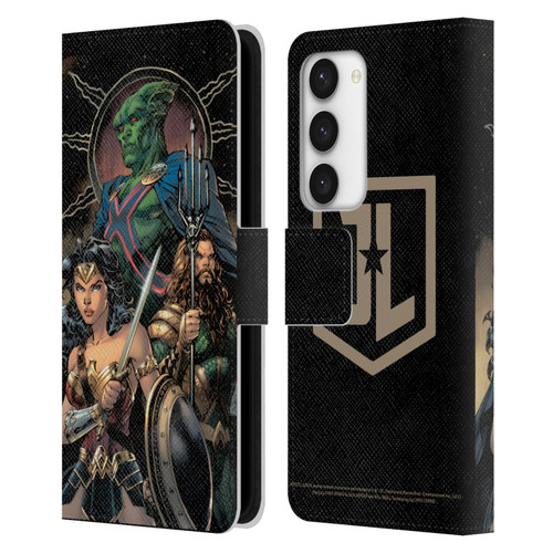 Zack Snyder's Justice League Snyder Cut Graphics Martian Manhunter Wonder Woman Leather Book Wallet Case Cover For Samsung Galaxy S23 5G