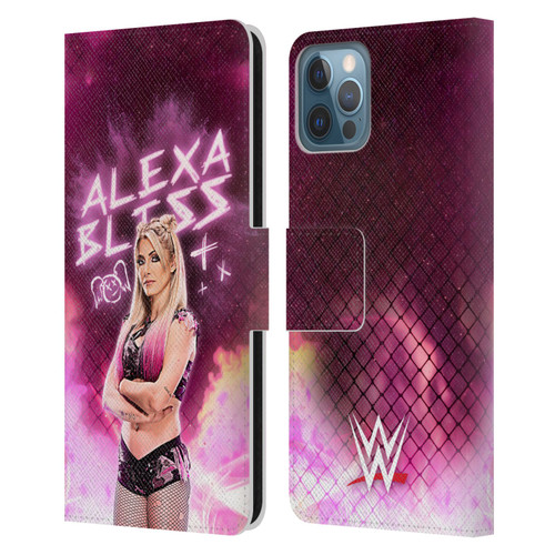 WWE Alexa Bliss Portrait Leather Book Wallet Case Cover For Apple iPhone 12 / iPhone 12 Pro