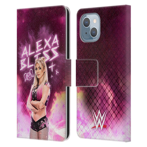 WWE Alexa Bliss Portrait Leather Book Wallet Case Cover For Apple iPhone 14