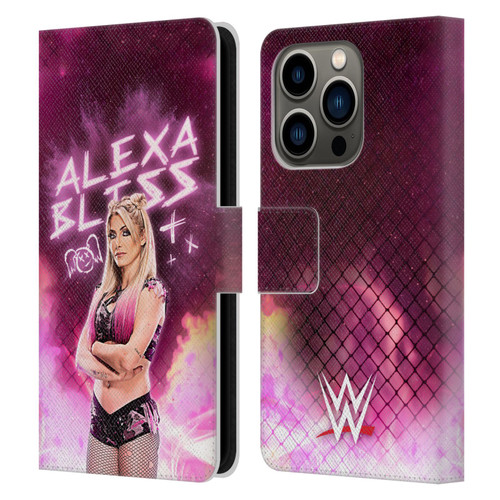 WWE Alexa Bliss Portrait Leather Book Wallet Case Cover For Apple iPhone 14 Pro