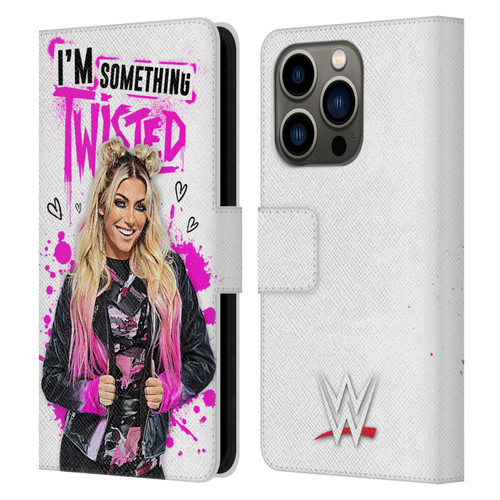 WWE Alexa Bliss Something Twisted Leather Book Wallet Case Cover For Apple iPhone 14 Pro