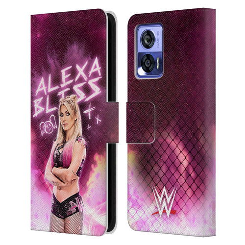 WWE Alexa Bliss Portrait Leather Book Wallet Case Cover For Motorola Edge 30 Neo 5G