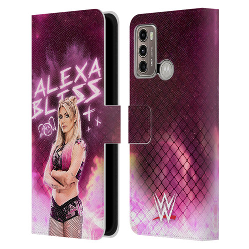 WWE Alexa Bliss Portrait Leather Book Wallet Case Cover For Motorola Moto G60 / Moto G40 Fusion