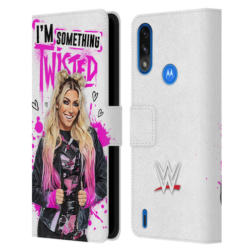WWE Alexa Bliss Something Twisted Leather Book Wallet Case Cover For Motorola Moto E7 Power / Moto E7i Power
