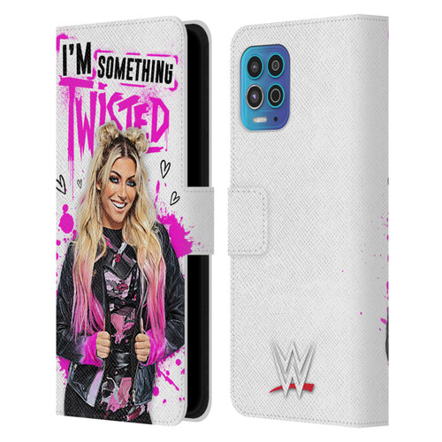 WWE Alexa Bliss Something Twisted Leather Book Wallet Case Cover For Motorola Moto G100