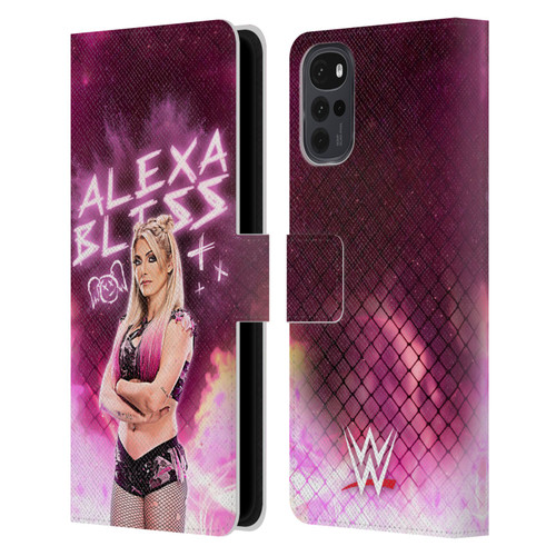 WWE Alexa Bliss Portrait Leather Book Wallet Case Cover For Motorola Moto G22