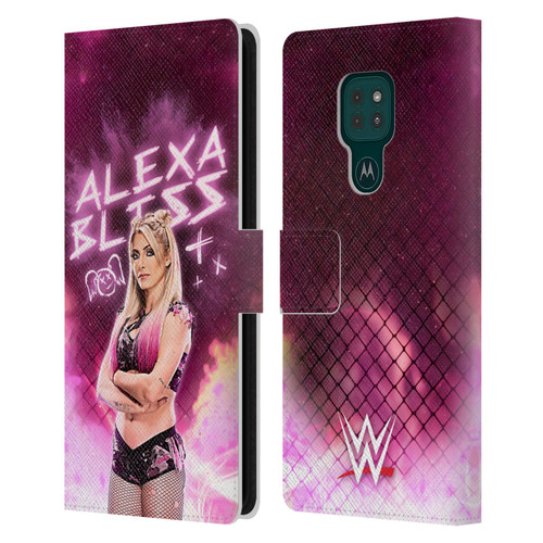 WWE Alexa Bliss Portrait Leather Book Wallet Case Cover For Motorola Moto G9 Play