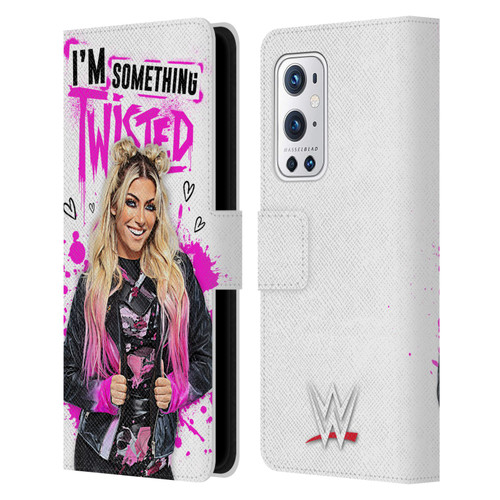 WWE Alexa Bliss Something Twisted Leather Book Wallet Case Cover For OnePlus 9 Pro