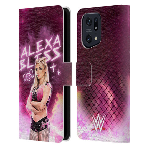 WWE Alexa Bliss Portrait Leather Book Wallet Case Cover For OPPO Find X5 Pro