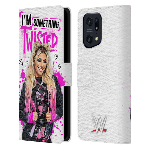 WWE Alexa Bliss Something Twisted Leather Book Wallet Case Cover For OPPO Find X5 Pro