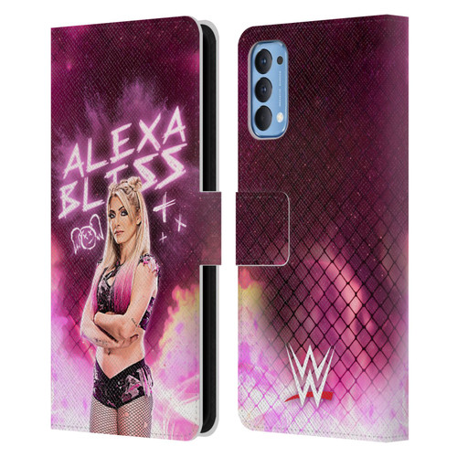 WWE Alexa Bliss Portrait Leather Book Wallet Case Cover For OPPO Reno 4 5G