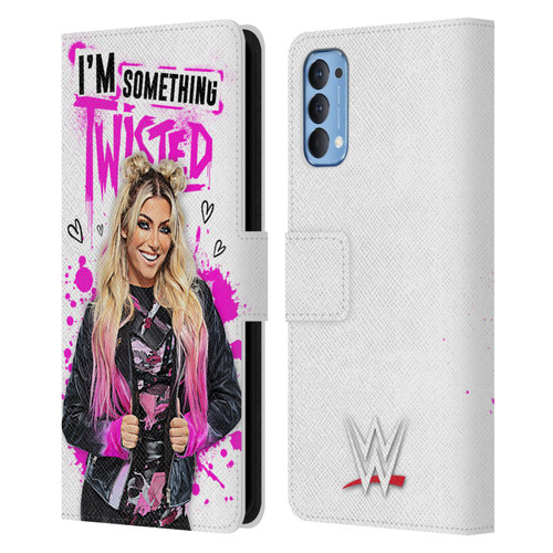 WWE Alexa Bliss Something Twisted Leather Book Wallet Case Cover For OPPO Reno 4 5G