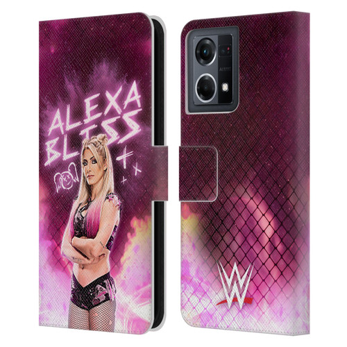 WWE Alexa Bliss Portrait Leather Book Wallet Case Cover For OPPO Reno8 4G