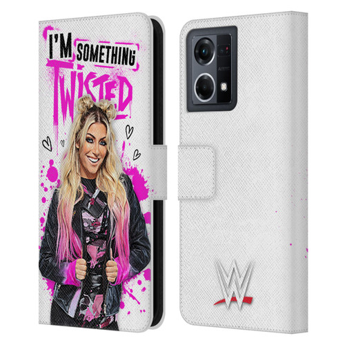 WWE Alexa Bliss Something Twisted Leather Book Wallet Case Cover For OPPO Reno8 4G