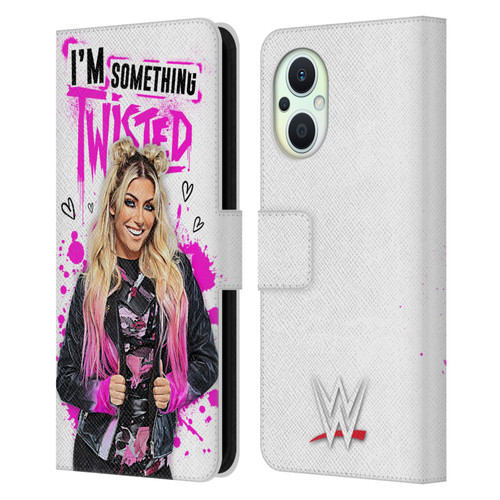 WWE Alexa Bliss Something Twisted Leather Book Wallet Case Cover For OPPO Reno8 Lite
