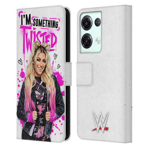 WWE Alexa Bliss Something Twisted Leather Book Wallet Case Cover For OPPO Reno8 Pro