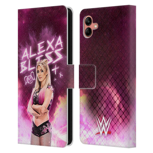 WWE Alexa Bliss Portrait Leather Book Wallet Case Cover For Samsung Galaxy A04 (2022)