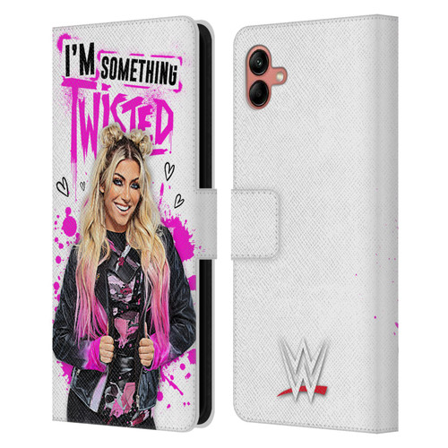 WWE Alexa Bliss Something Twisted Leather Book Wallet Case Cover For Samsung Galaxy A04 (2022)