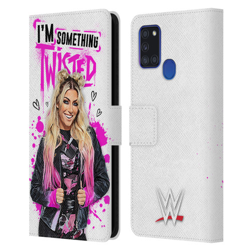 WWE Alexa Bliss Something Twisted Leather Book Wallet Case Cover For Samsung Galaxy A21s (2020)