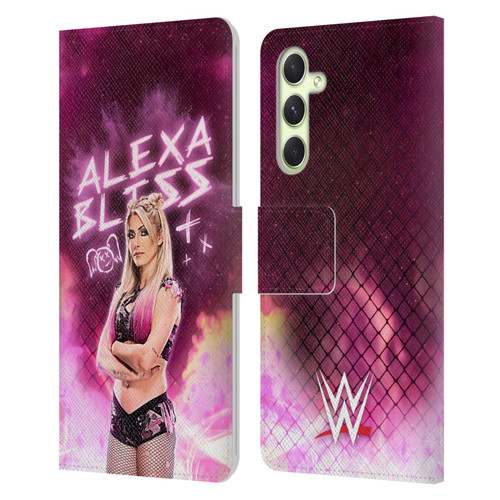 WWE Alexa Bliss Portrait Leather Book Wallet Case Cover For Samsung Galaxy A54 5G