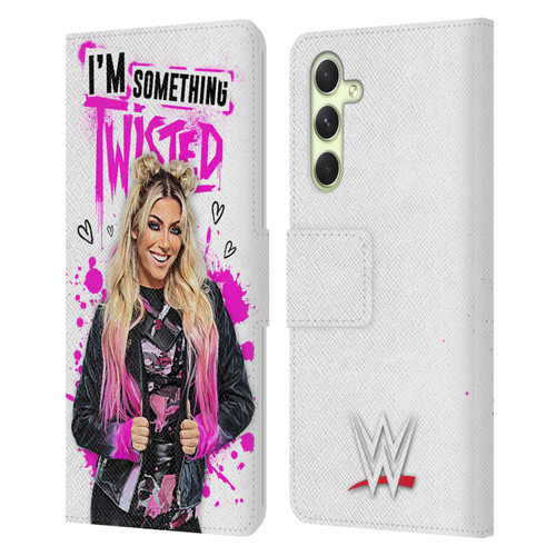 WWE Alexa Bliss Something Twisted Leather Book Wallet Case Cover For Samsung Galaxy A54 5G